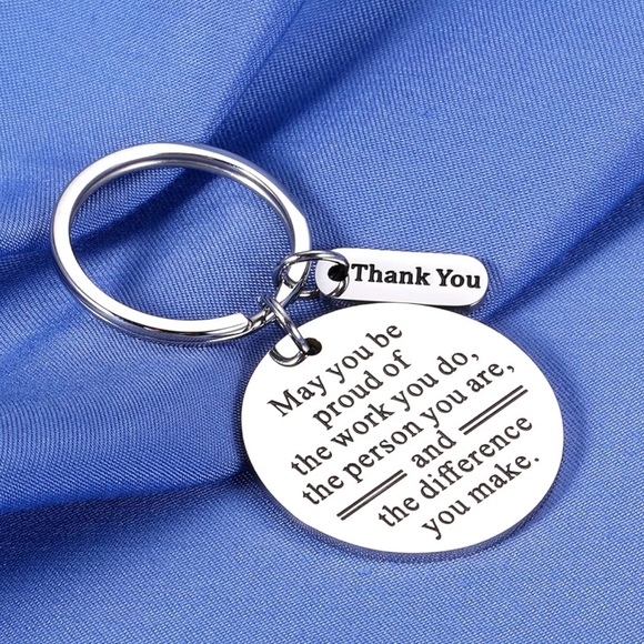 Silver Inspirational Appreciation Key Chain - Picture 2 of 9